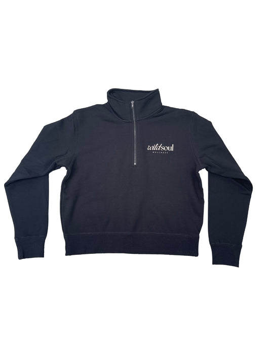 Wildsoul Wellness Uniform - Black Wildsoul Half Zip Crew